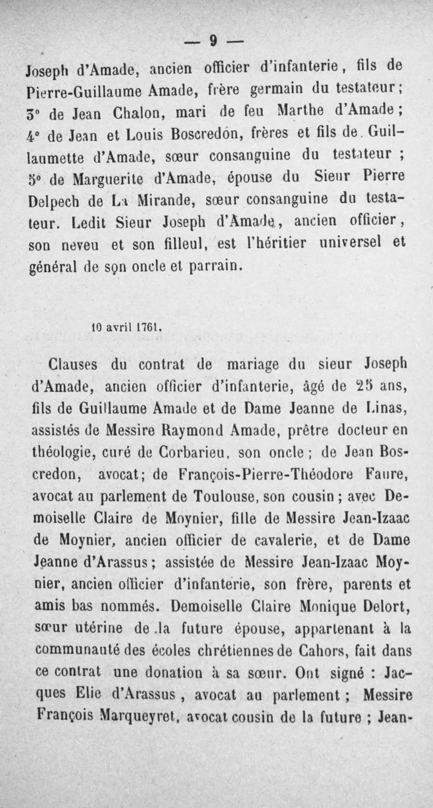 Fac-similé de la page 26 du recueil, où figure cet acte