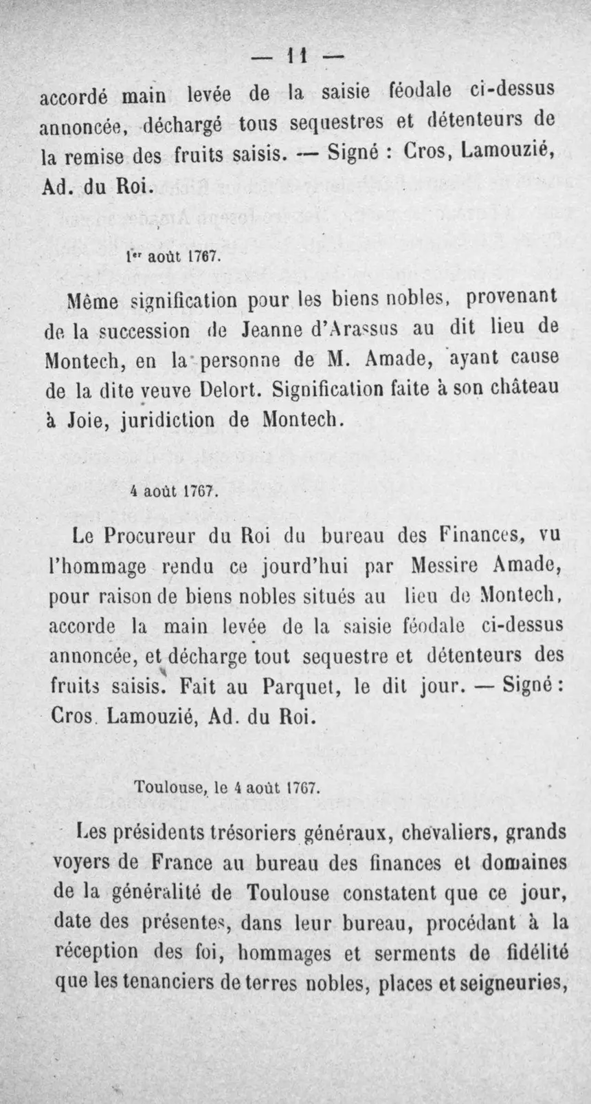 Fac-similé de la page 28 du recueil, où figure cet acte