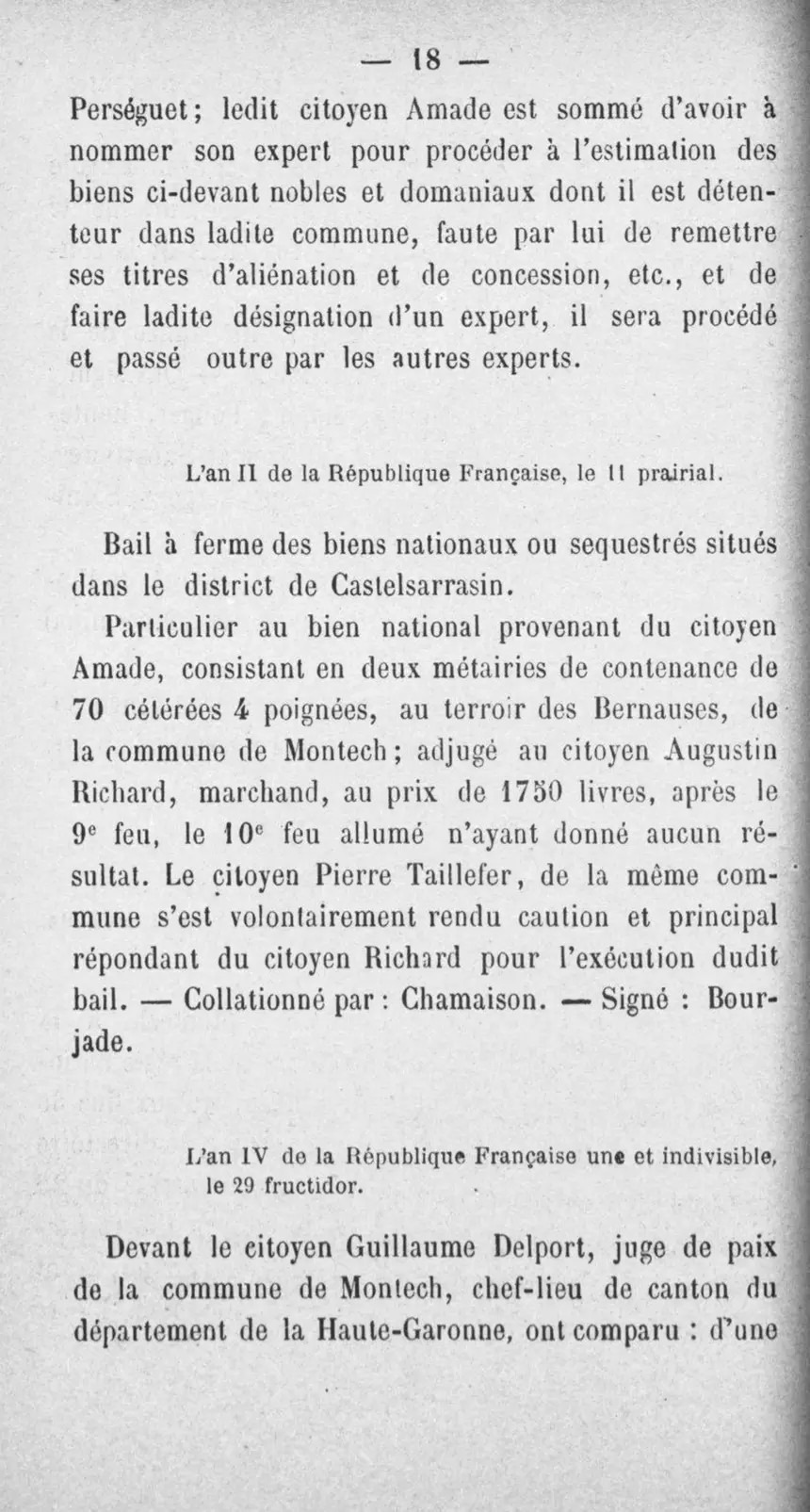 Fac-similé de la page 35 du recueil, où figure cet acte