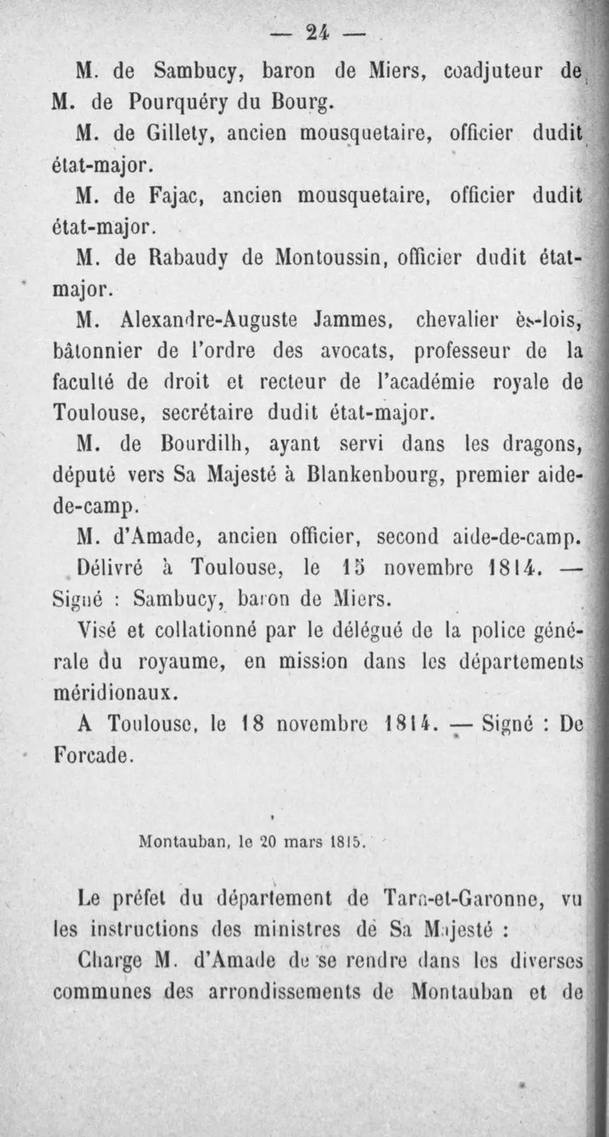 Fac-similé de la page 41 du recueil, où figure cet acte