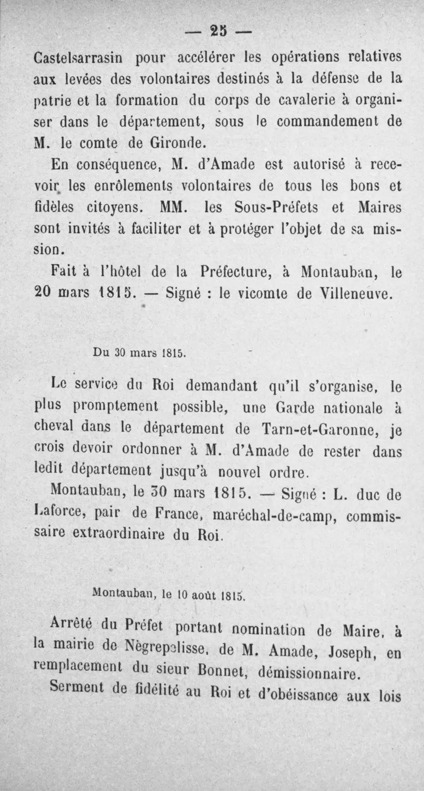Fac-similé de la page 42 du recueil, où figure cet acte