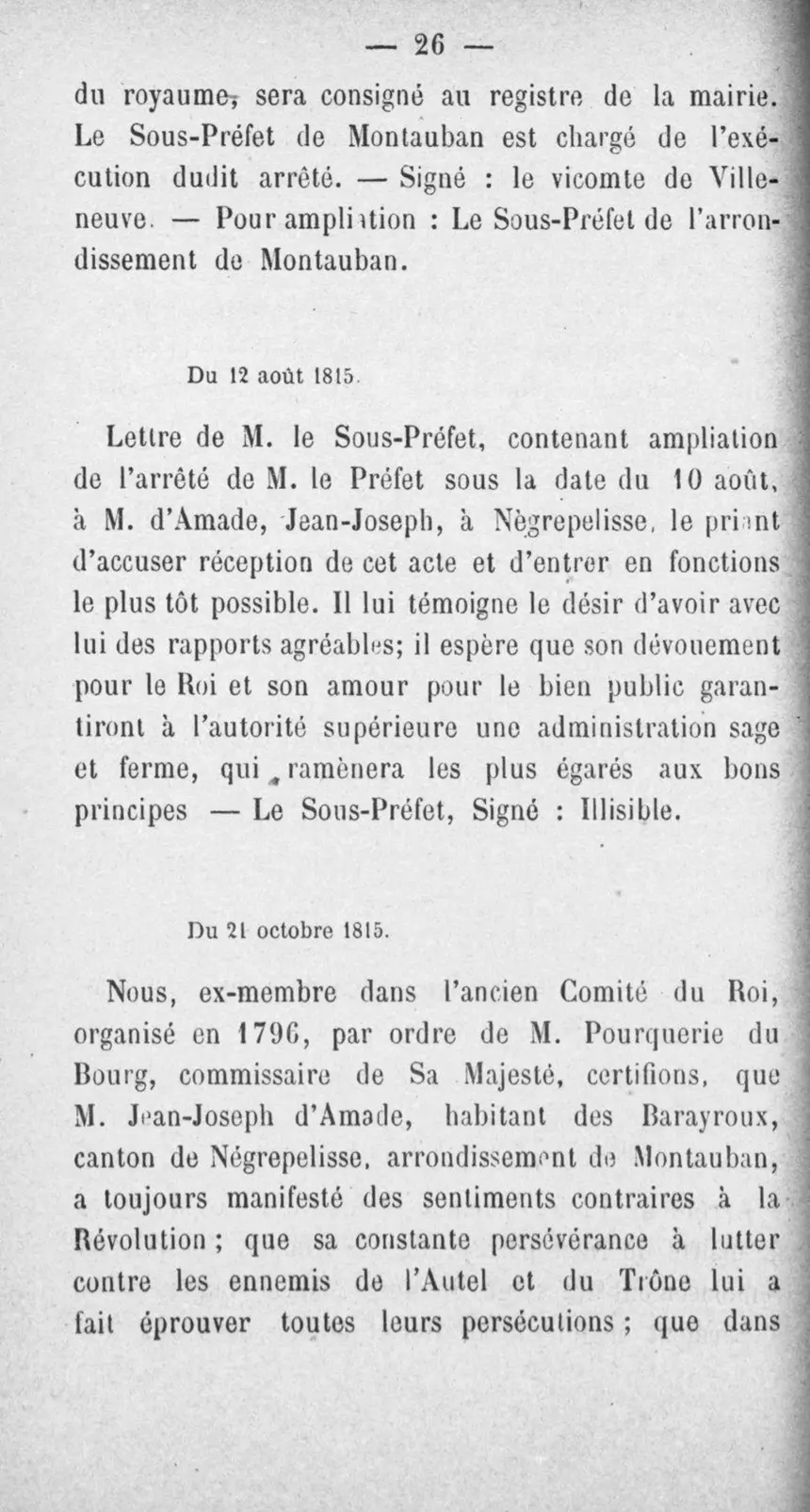 Fac-similé de la page 43 du recueil, où figure cet acte