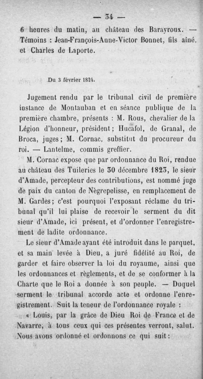 Fac-similé de la page 51 du recueil, où figure cet acte