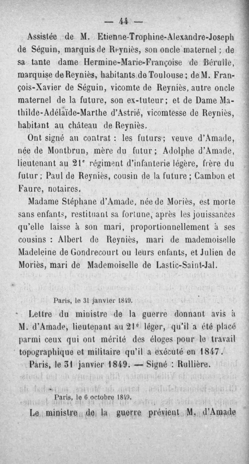 Fac-similé de la page 61 du recueil, où figure cet acte