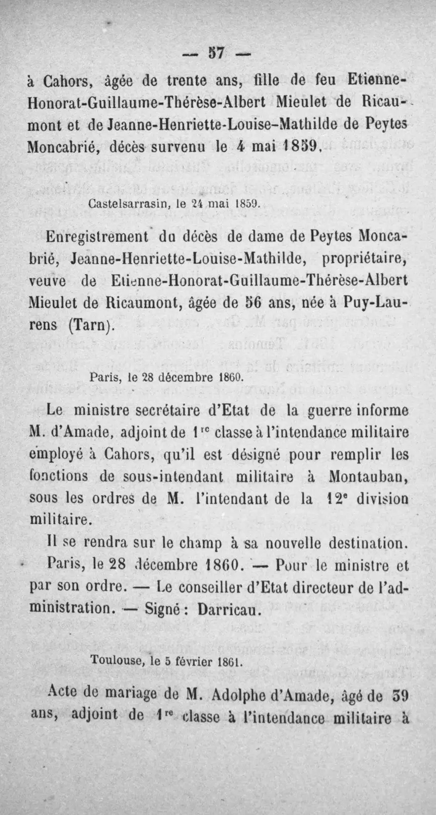 Fac-similé de la page 74 du recueil, où figure cet acte