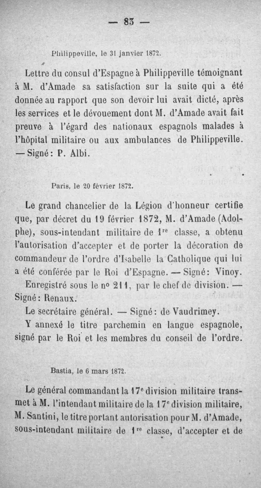 Fac-similé de la page 100 du recueil, où figure cet acte
