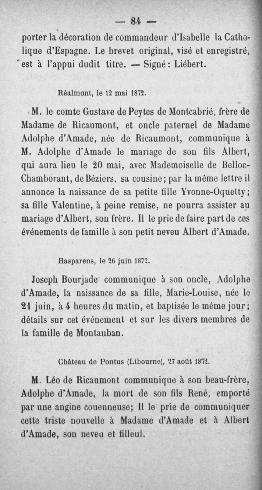 Fac-similé de la page 101 du recueil, où figure cet acte