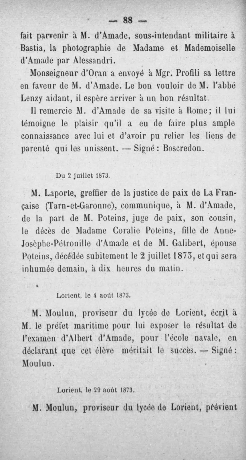 Fac-similé de la page 105 du recueil, où figure cet acte