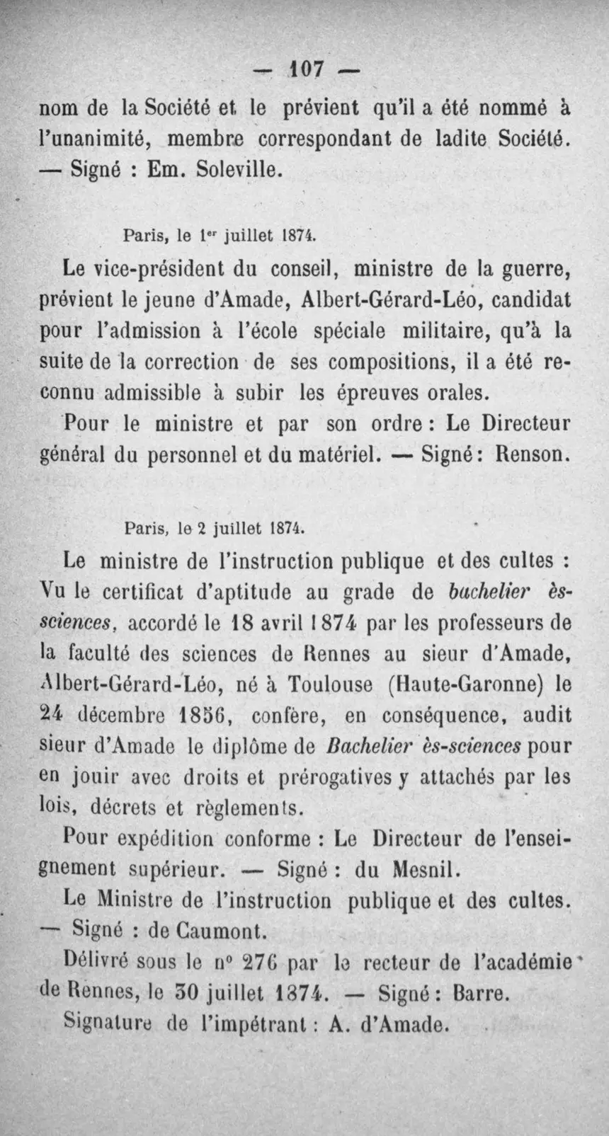 Fac-similé de la page 124 du recueil, où figure cet acte
