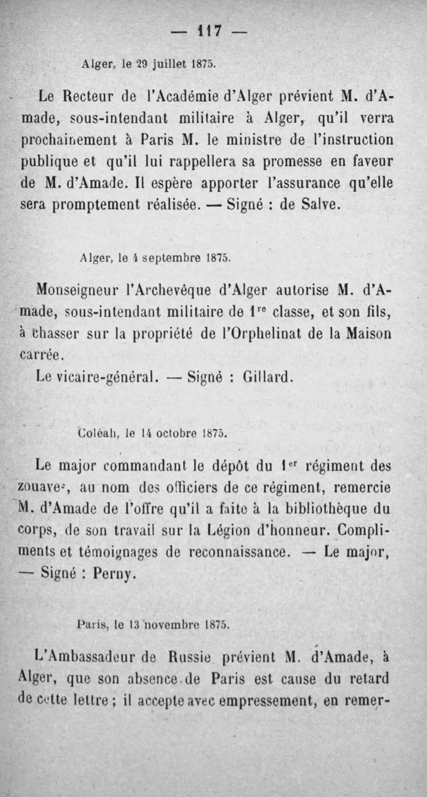 Fac-similé de la page 134 du recueil, où figure cet acte