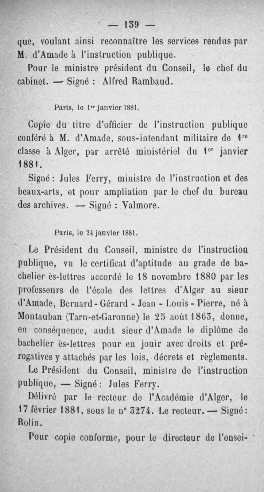 Fac-similé de la page 156 du recueil, où figure cet acte