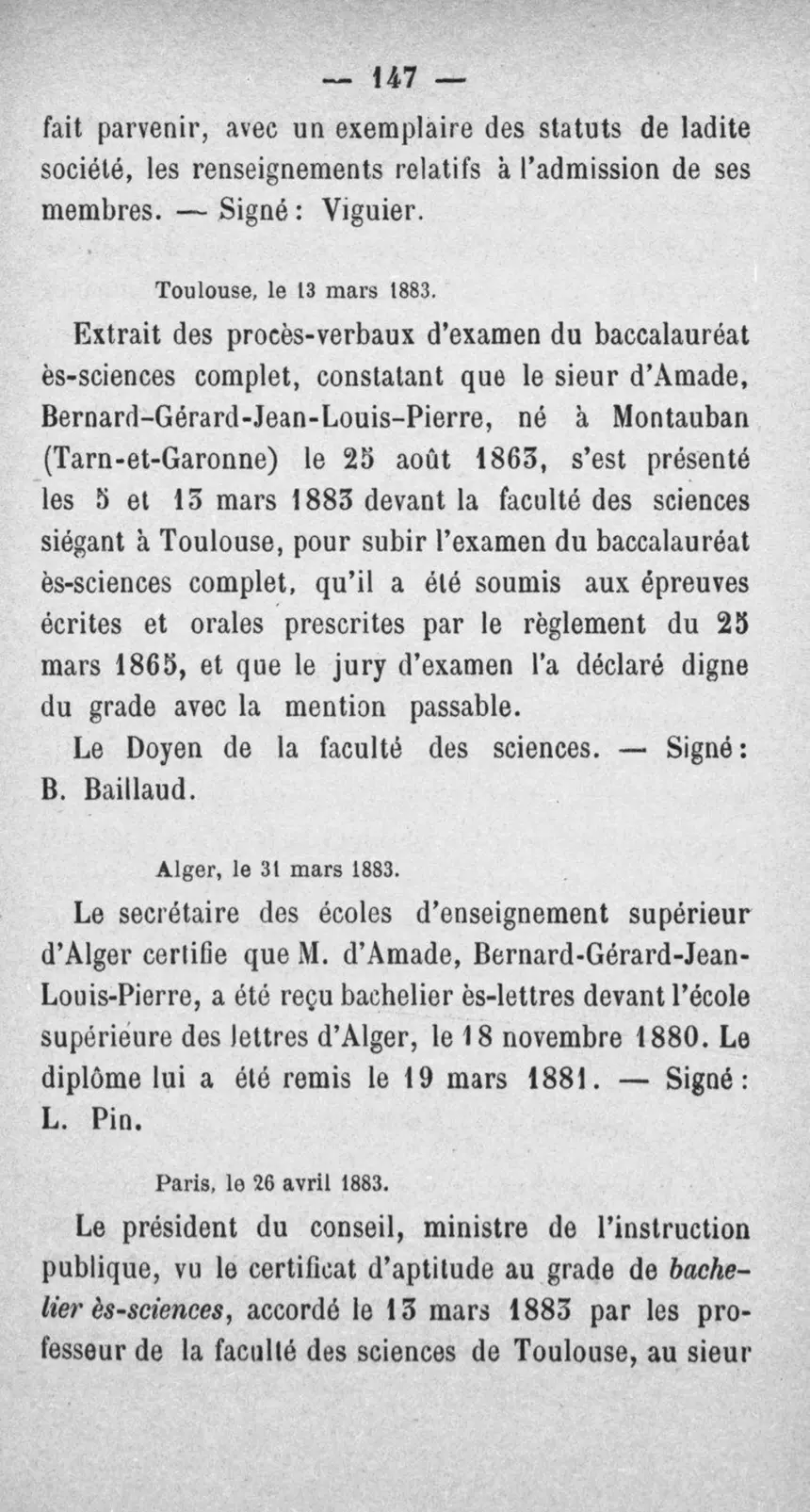 Fac-similé de la page 164 du recueil, où figure cet acte