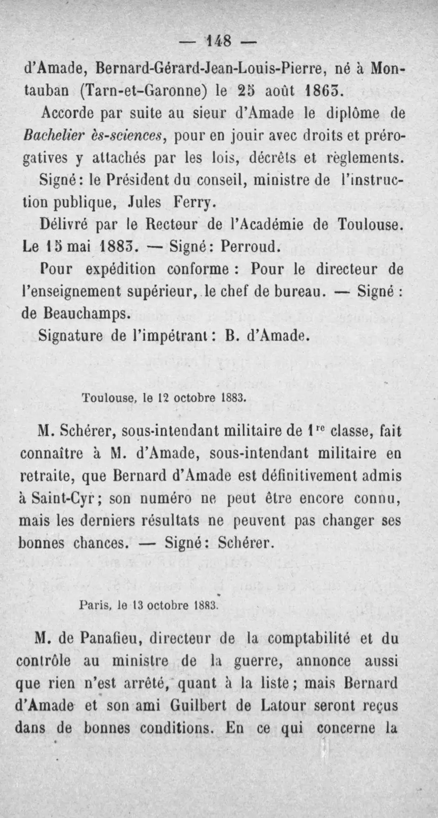Fac-similé de la page 165 du recueil, où figure cet acte