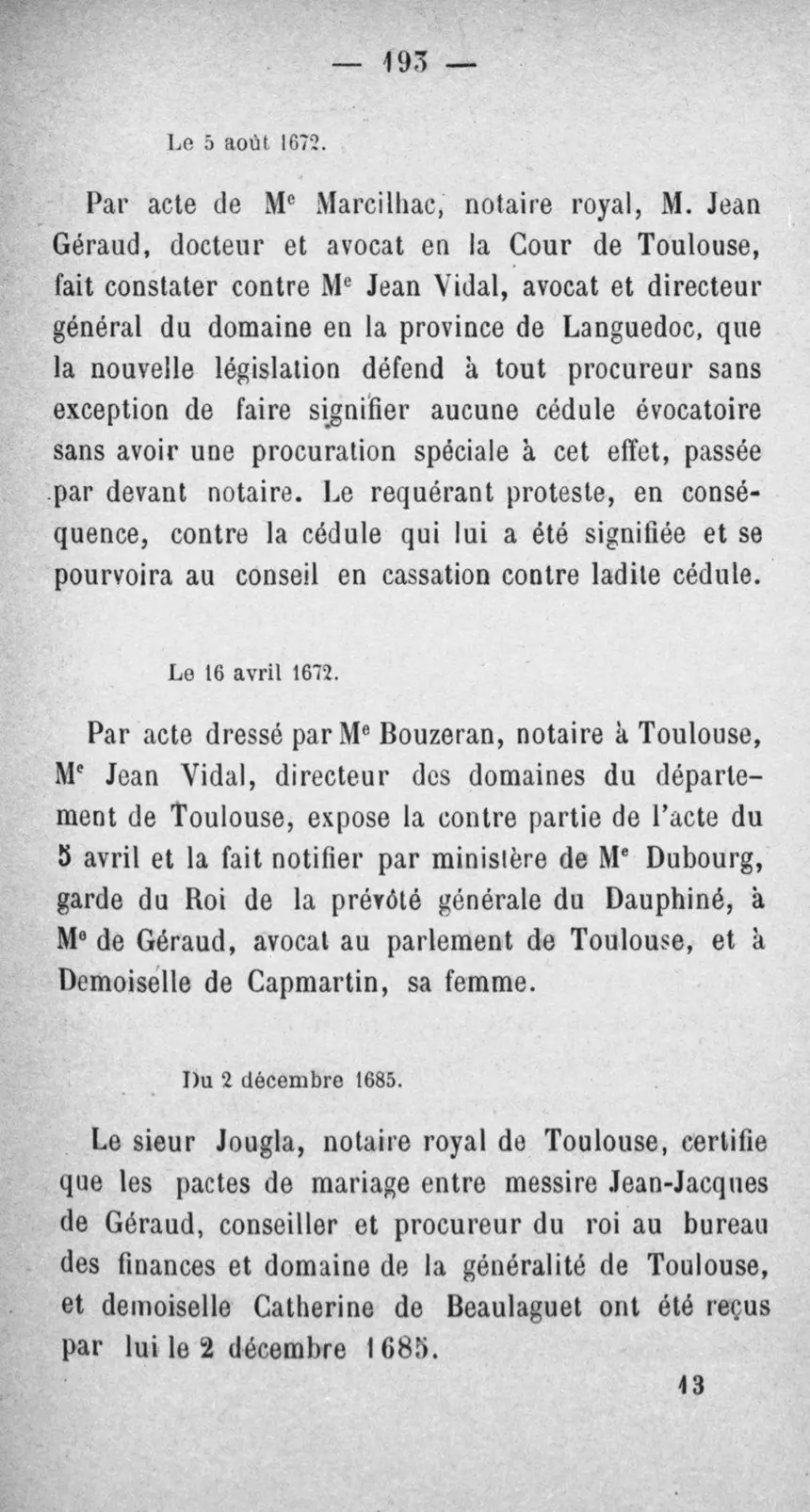 Fac-similé de la page 210 du recueil, où figure cet acte