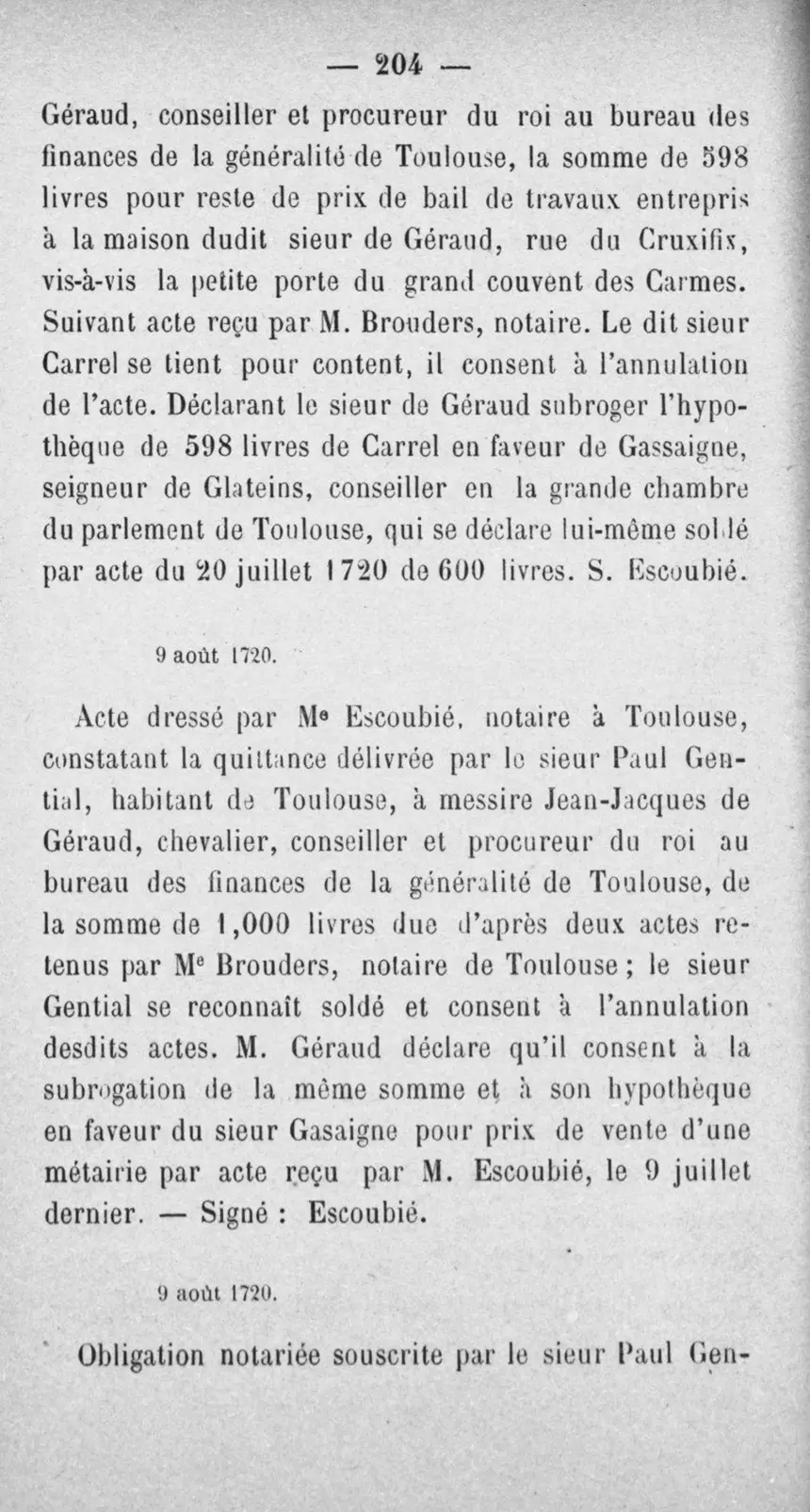 Fac-similé de la page 221 du recueil, où figure cet acte