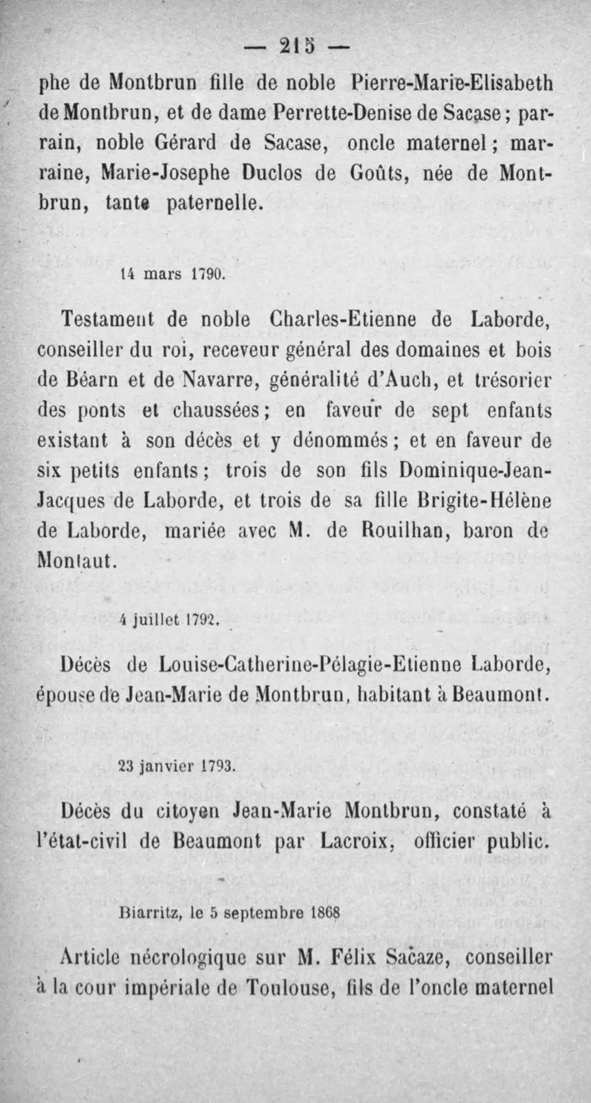 Fac-similé de la page 232 du recueil, où figure cet acte