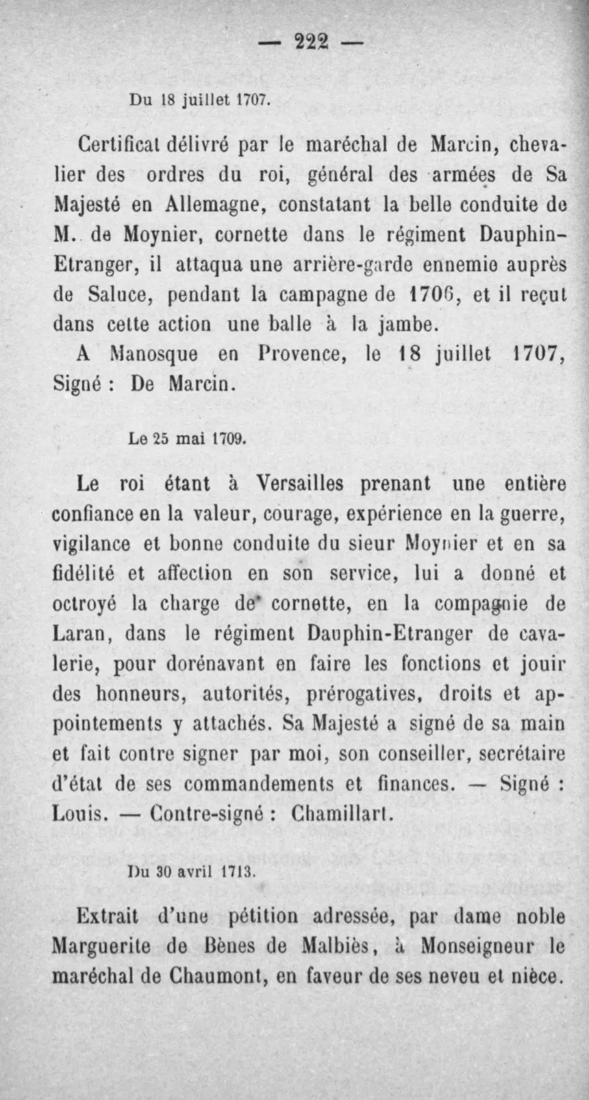Fac-similé de la page 239 du recueil, où figure cet acte