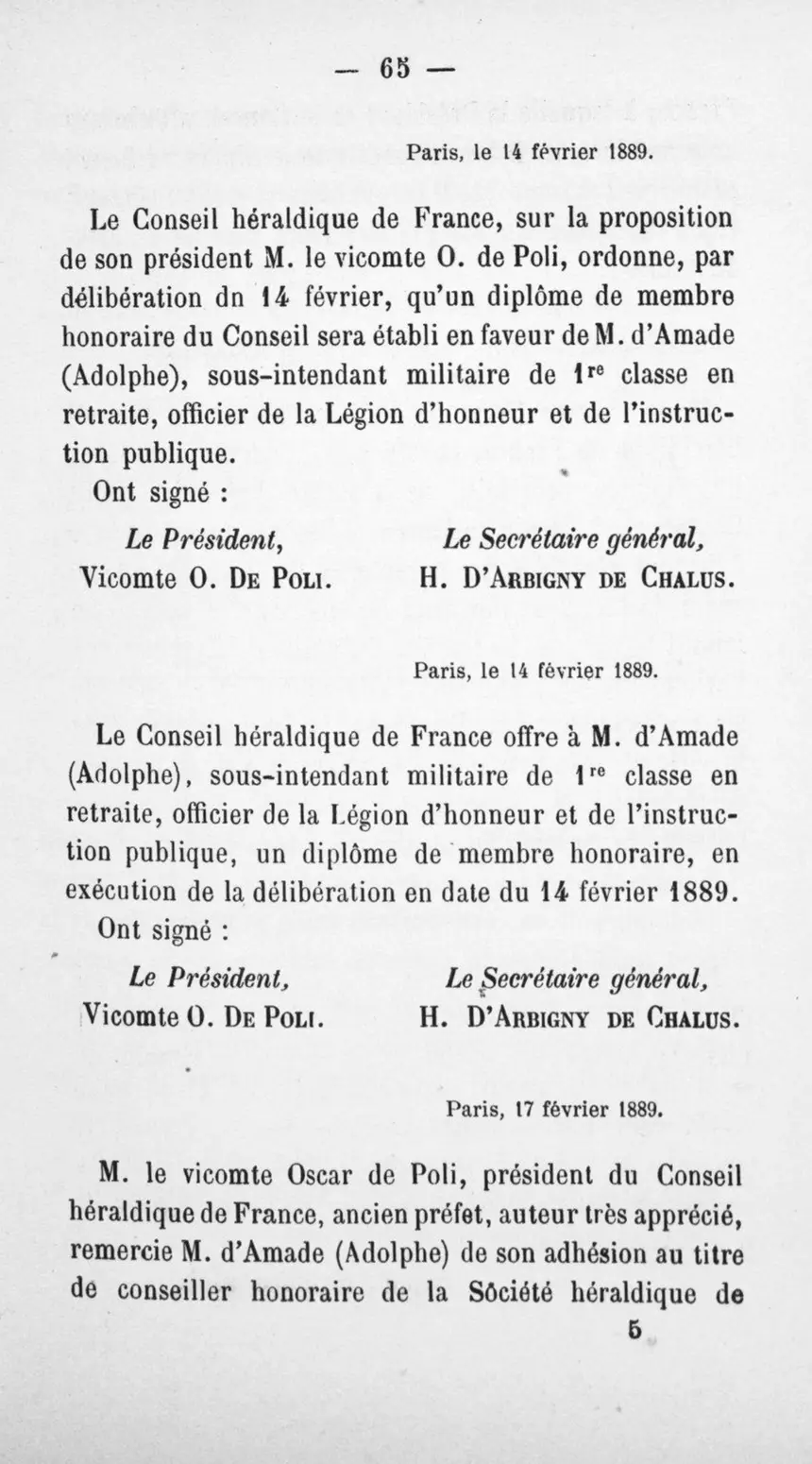 Fac-similé de la page 69 du recueil, où figure cet acte