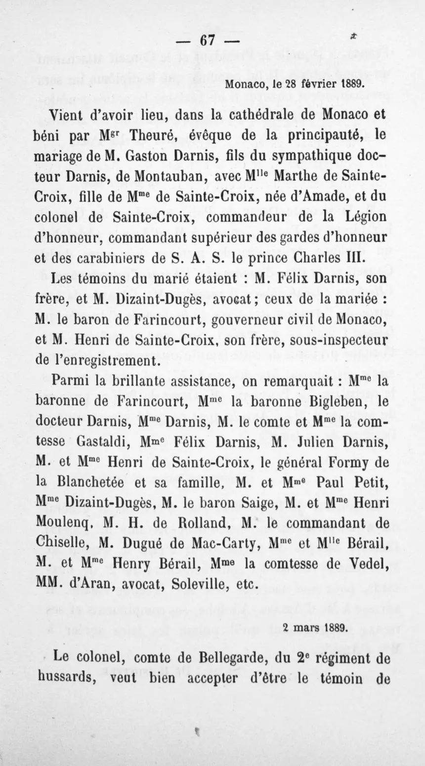 Fac-similé de la page 71 du recueil, où figure cet acte