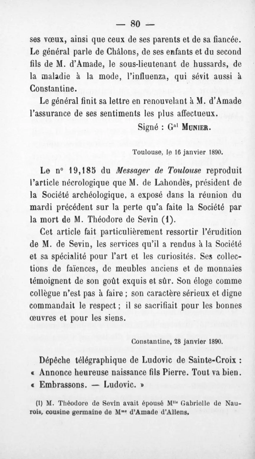 Fac-similé de la page 84 du recueil, où figure cet acte