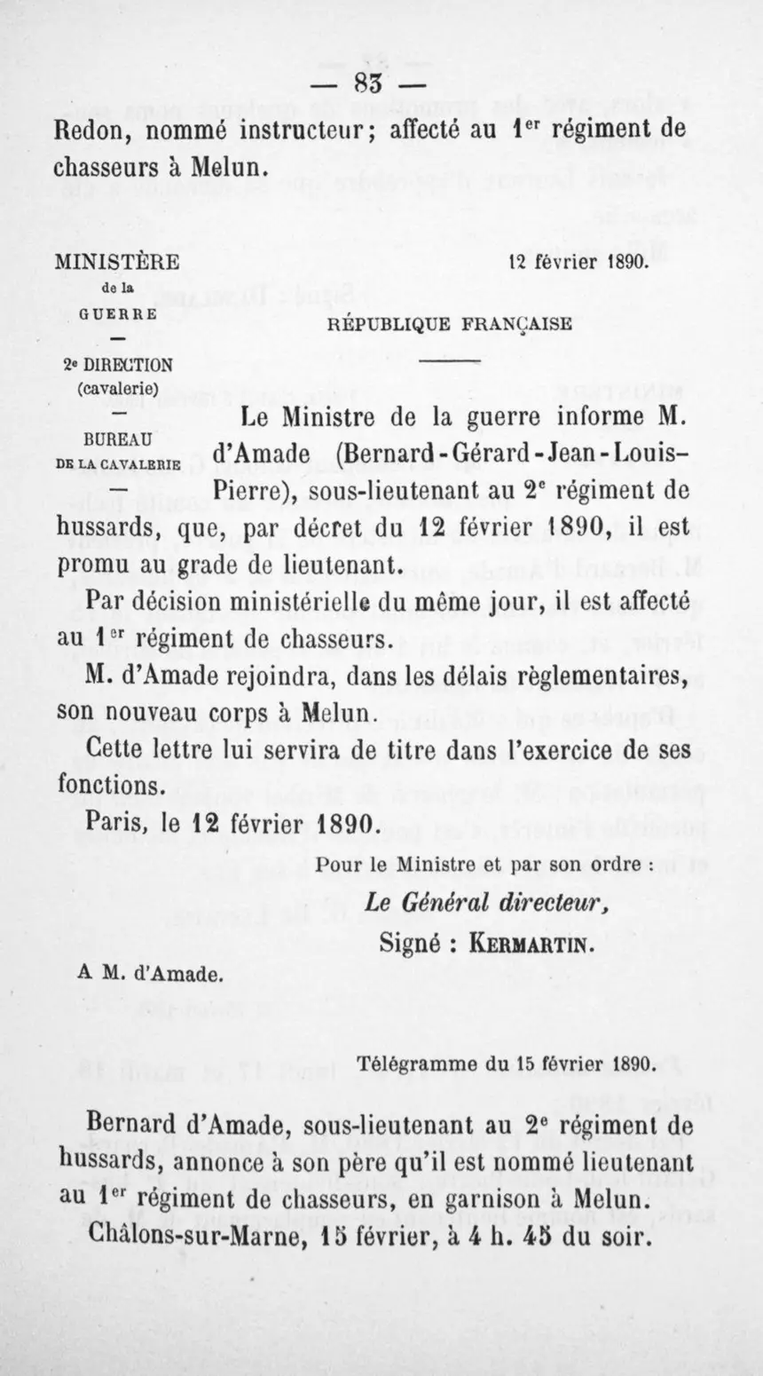 Fac-similé de la page 87 du recueil, où figure cet acte