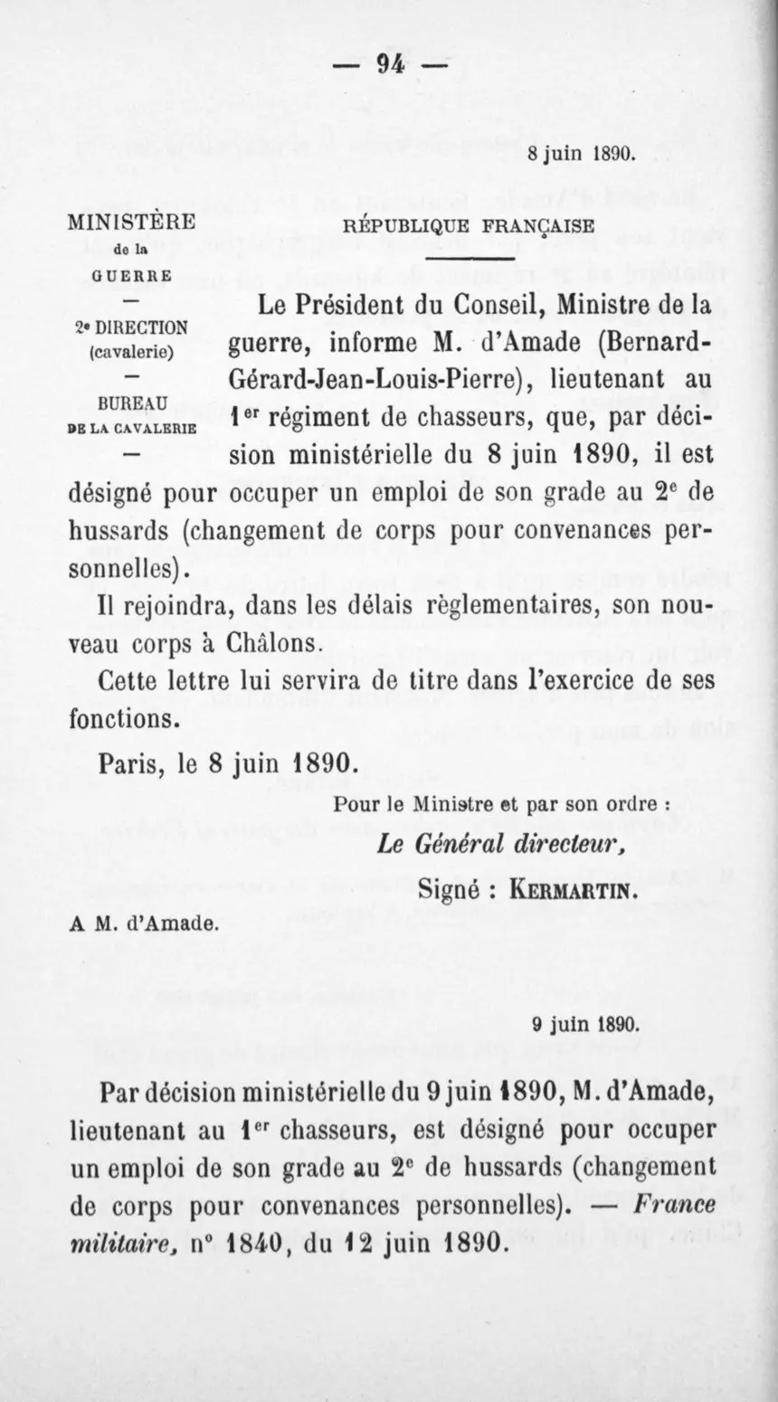 Fac-similé de la page 98 du recueil, où figure cet acte