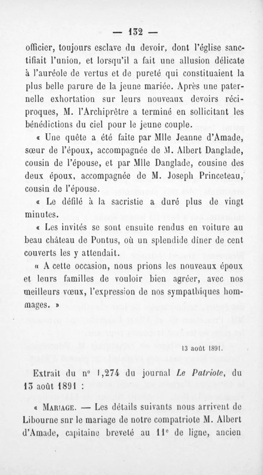 Fac-similé de la page 136 du recueil, où figure cet acte