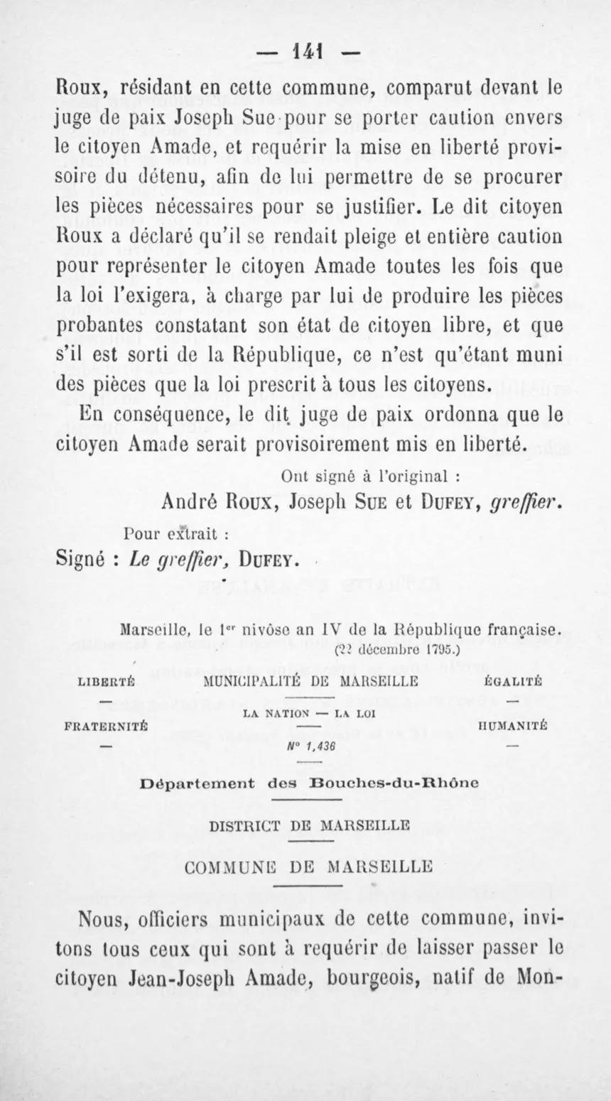 Fac-similé de la page 145 du recueil, où figure cet acte