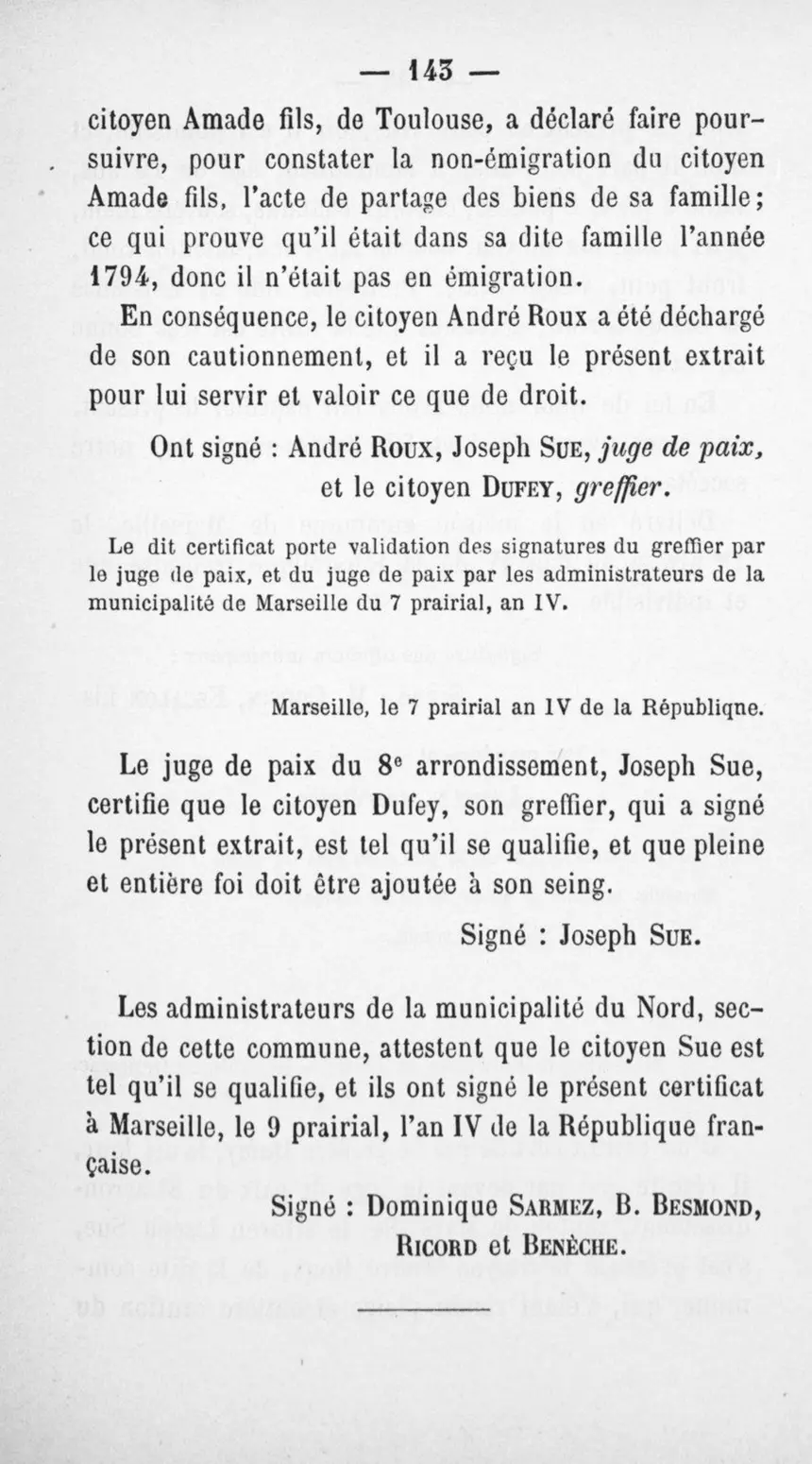 Fac-similé de la page 147 du recueil, où figure cet acte