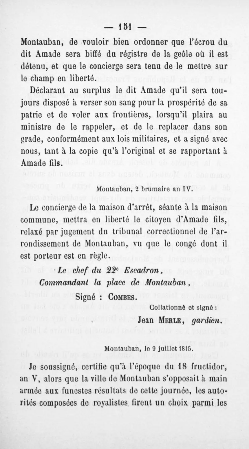Fac-similé de la page 155 du recueil, où figure cet acte