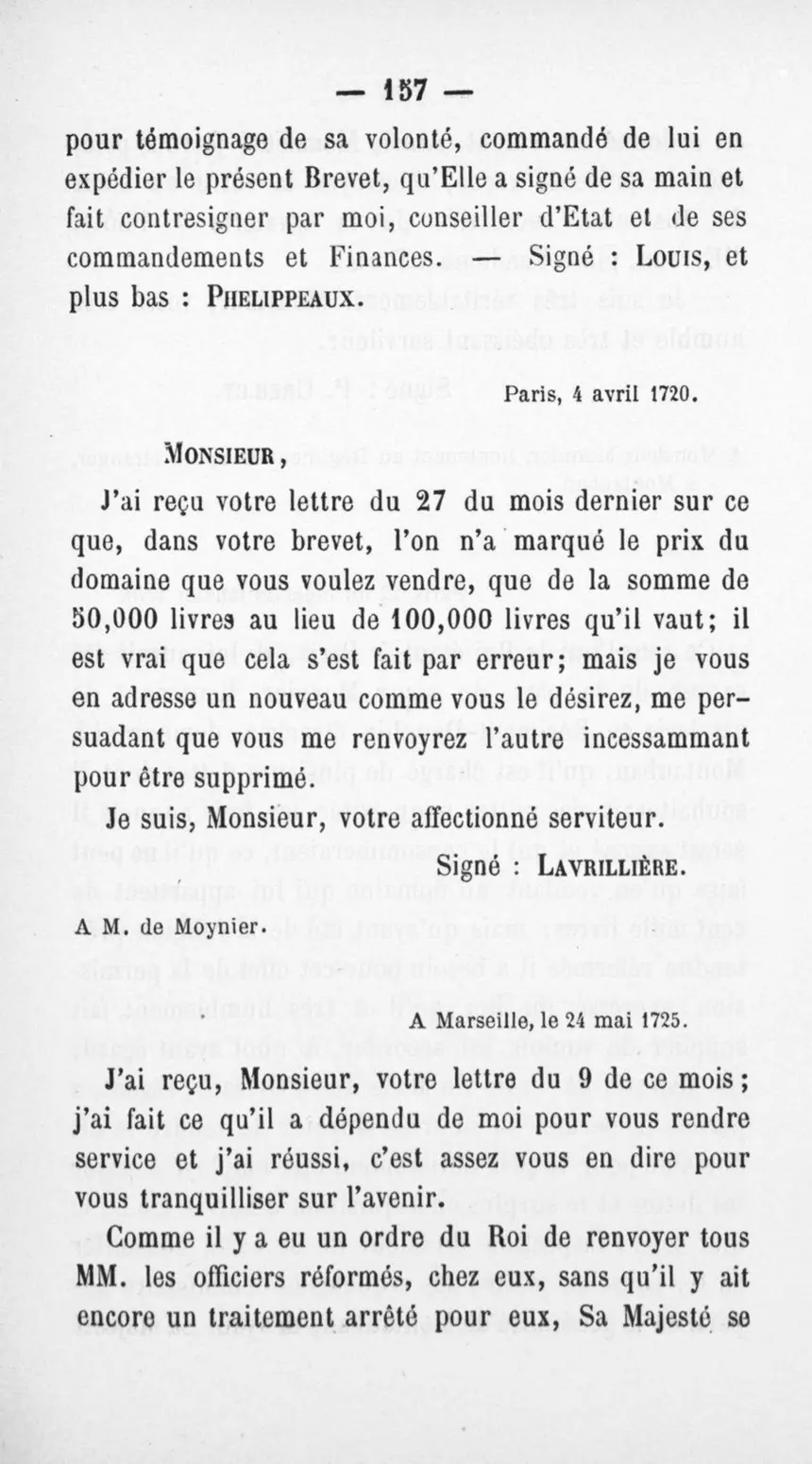 Fac-similé de la page 161 du recueil, où figure cet acte