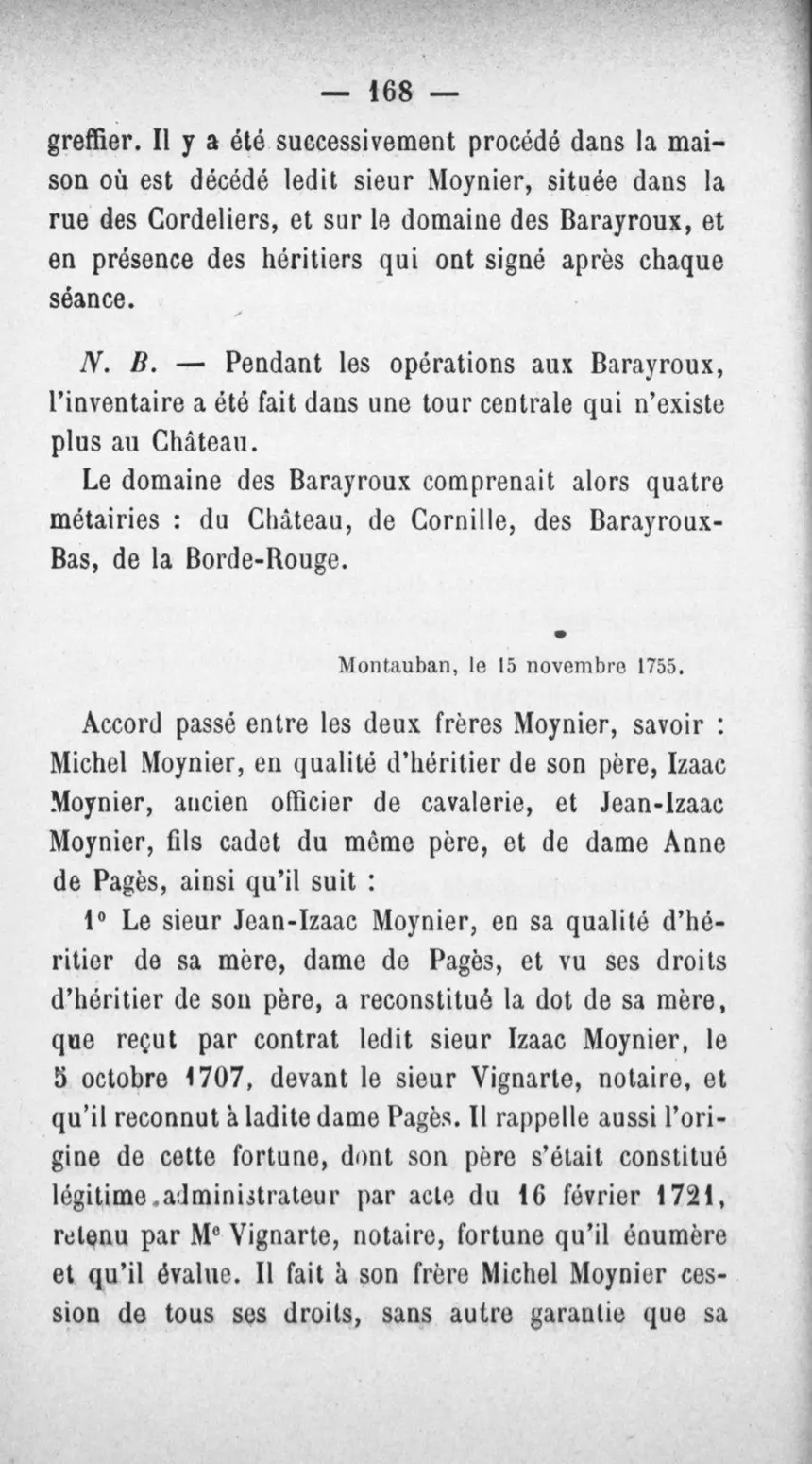 Fac-similé de la page 172 du recueil, où figure cet acte